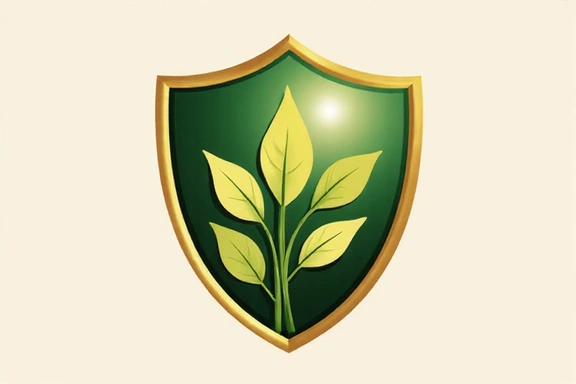 Scudo stilizzato con elementi botanici, simbolo di immunità naturale